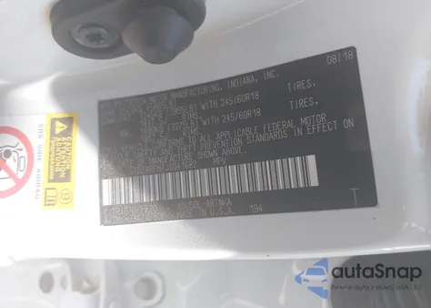 2018 Toyota Highlander Le из США, поврежденный, VIN 5TDZARFH7JS041682